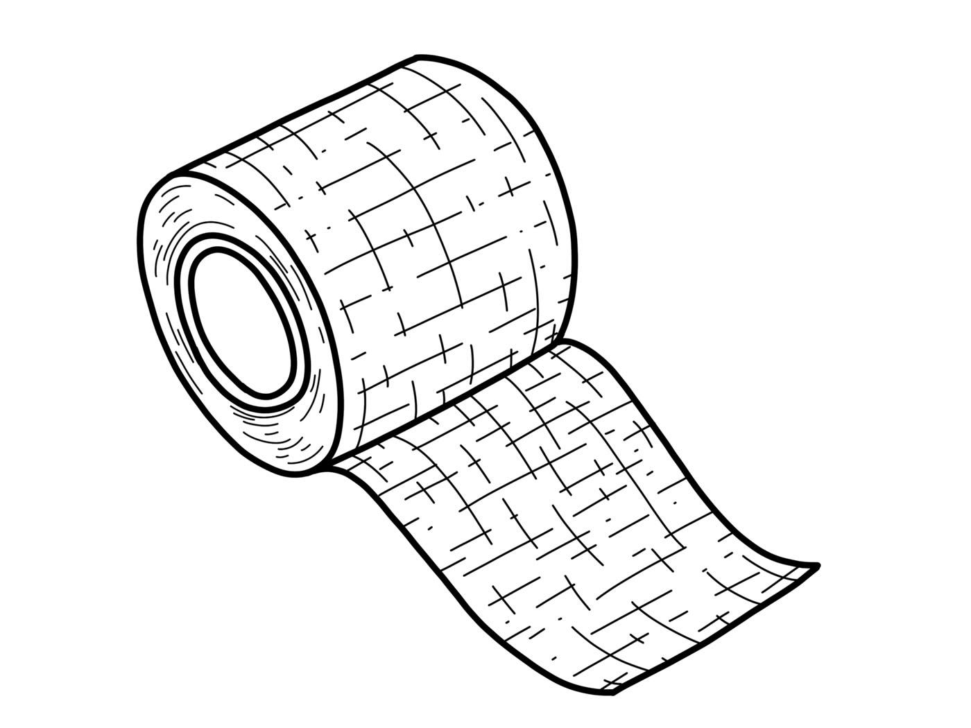 A roll of tan self-adherent bandage wrap.